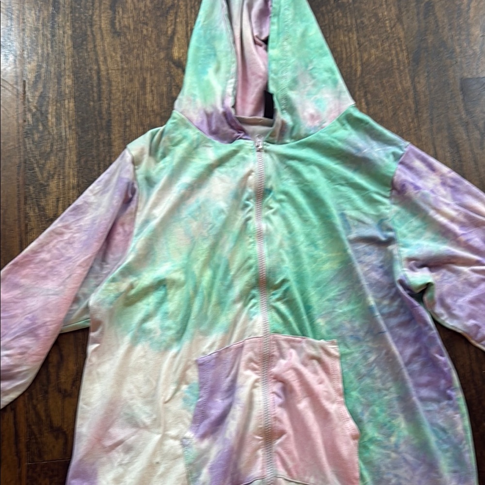 Kids Tie-Dye Hooded One Piece size medium - Picture 5 of 11